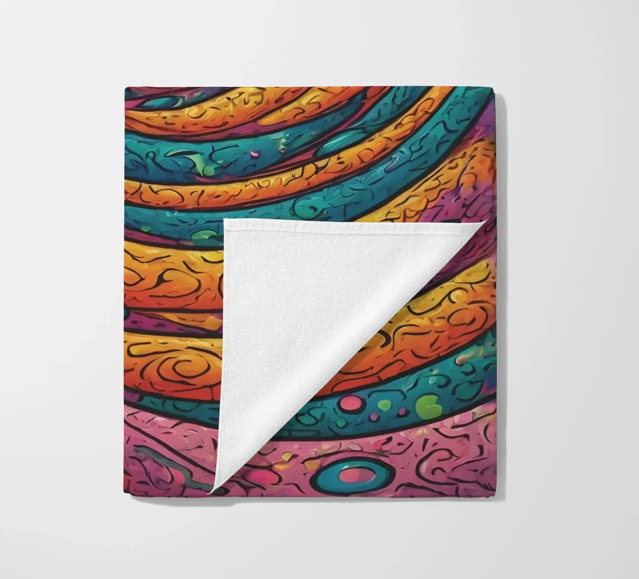 Psychedelic Pattern beach towel by Charnwood Prints