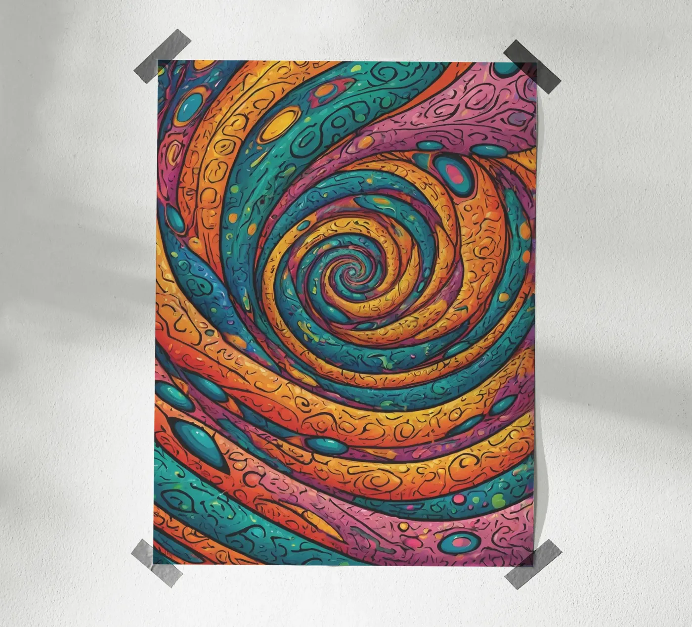 Psychedelic Pattern hahnemühle van Charnwood Prints