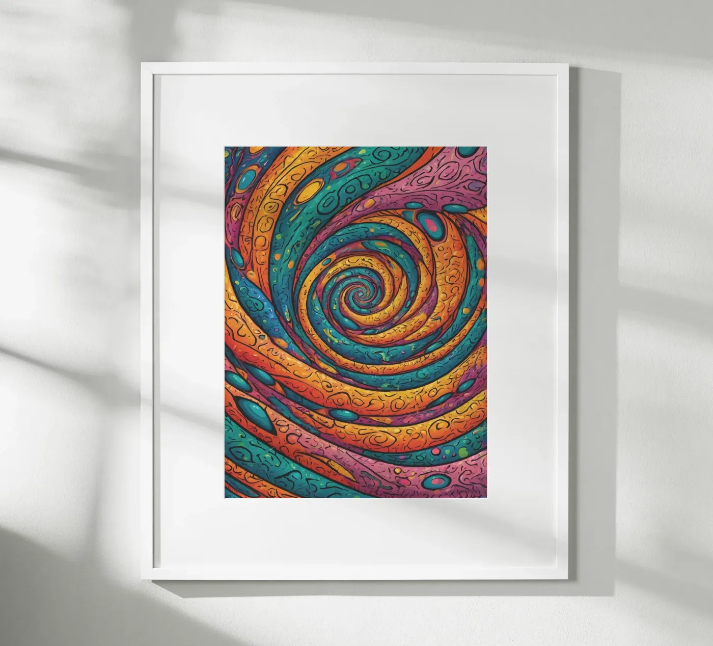 Psychedelic Pattern hahnemühle van Charnwood Prints