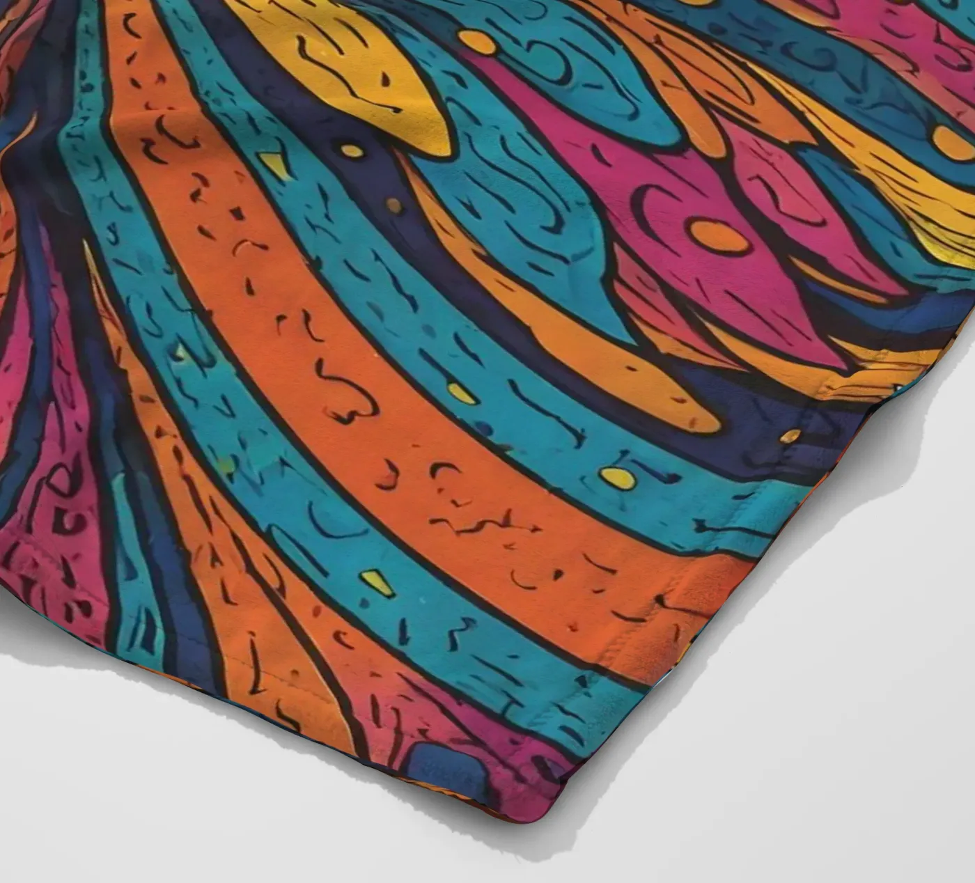 Psychedelic Pattern fleece blanket by Charnwood Prints