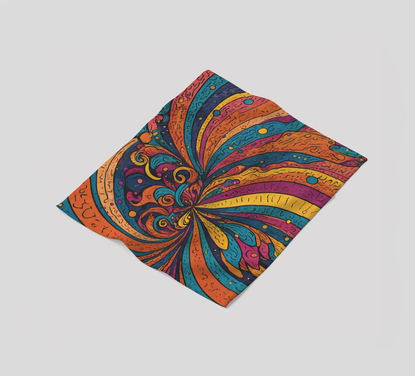 Psychedelic Pattern fleece blanket by Charnwood Prints