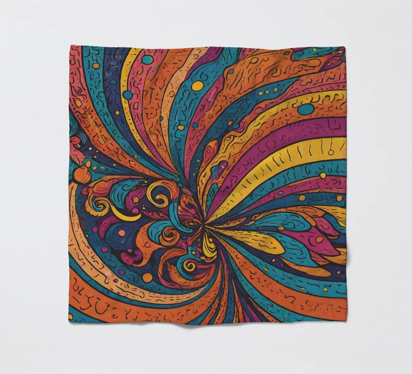 Psychedelisch patroon fleecedeken van Charnwood Prints