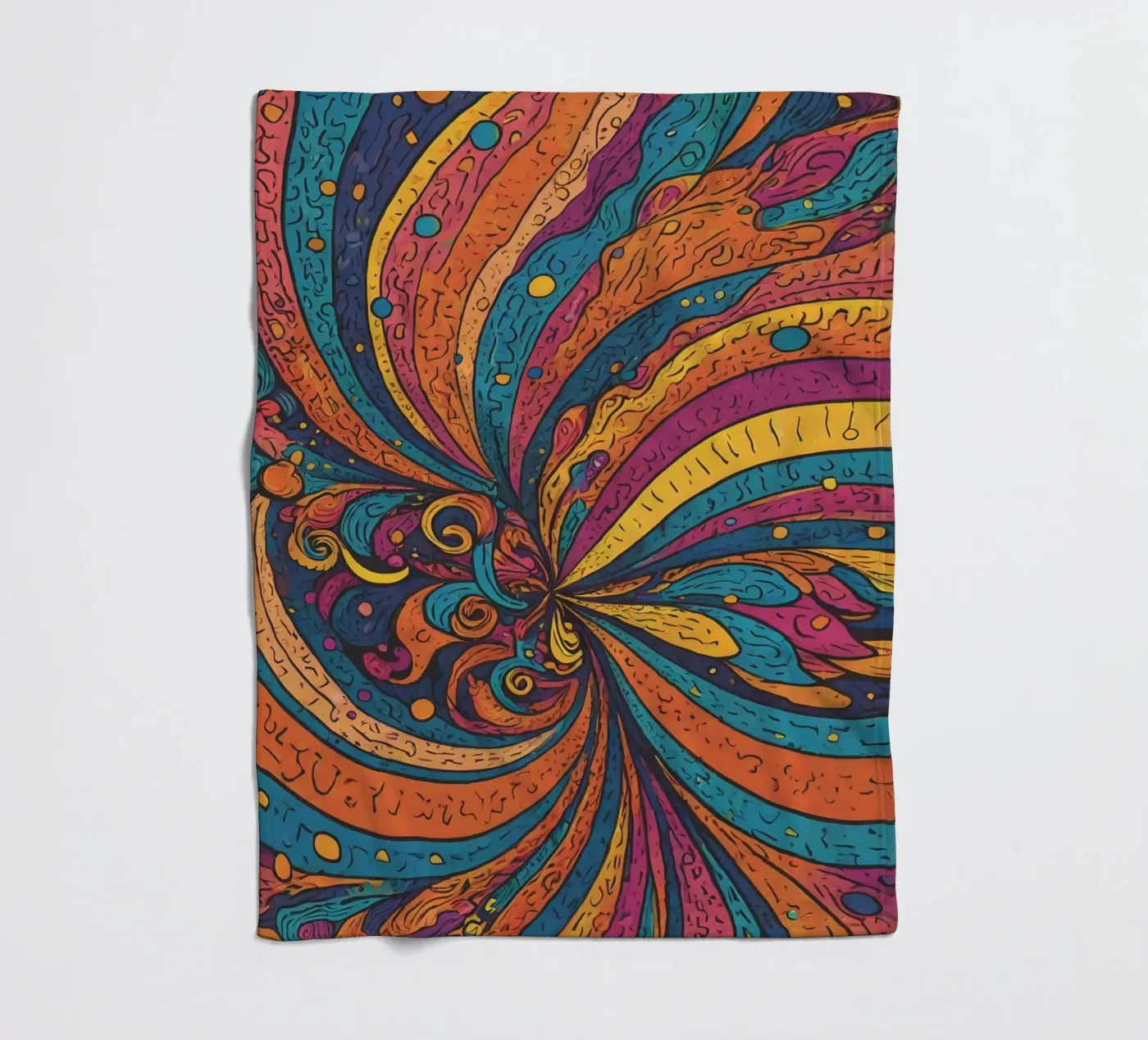 Psychedelisch patroon fleecedeken van Charnwood Prints