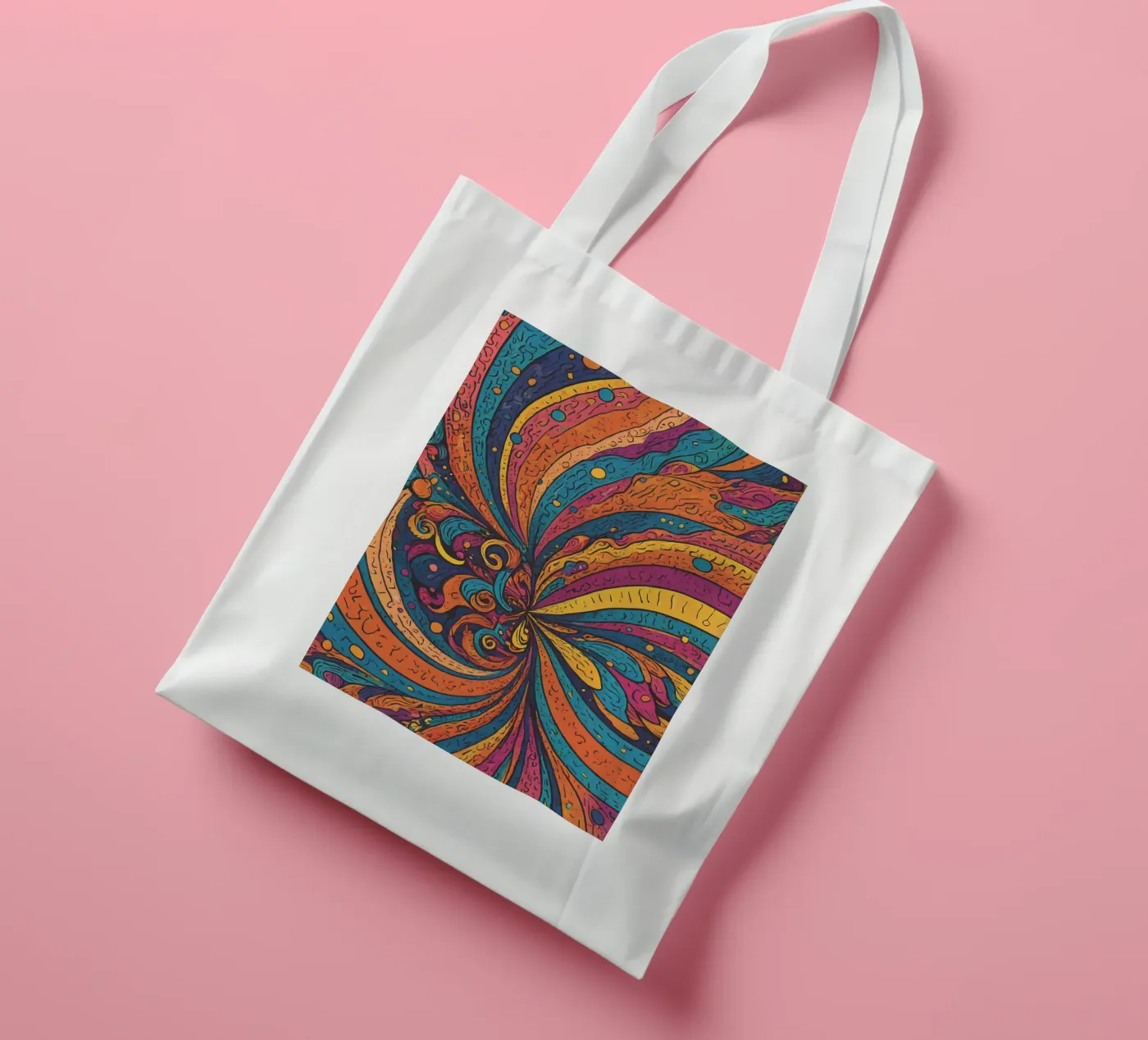 Psychedelic Pattern jute draagtas van Charnwood Prints