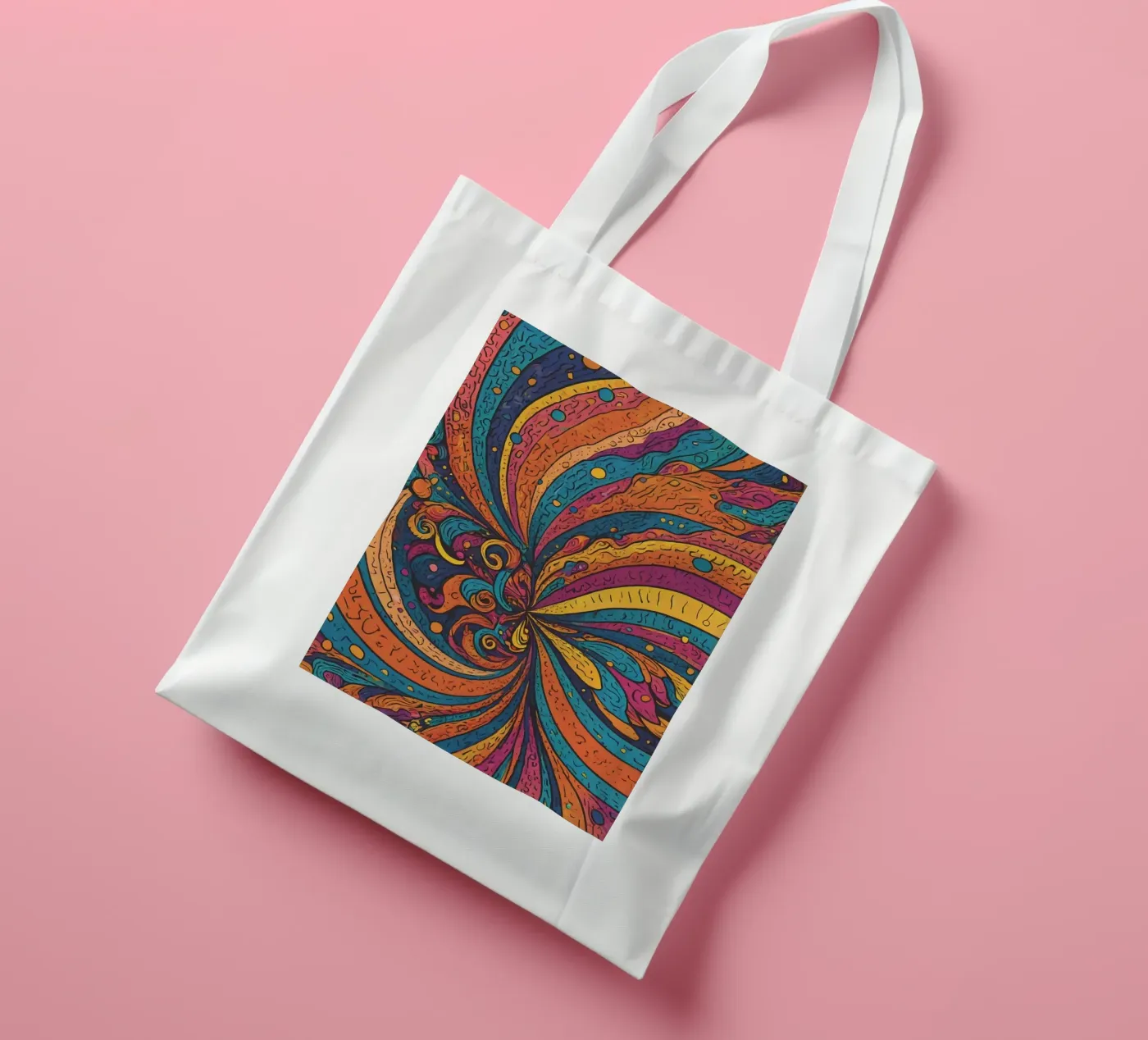 Psychedelic Pattern jute draagtas van Charnwood Prints