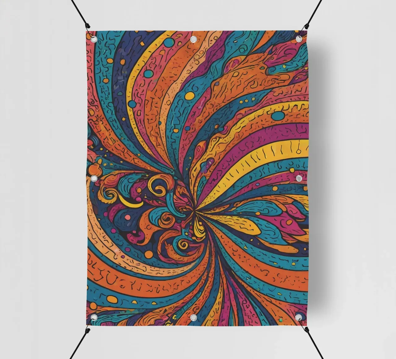 Psychedelic Pattern pvc cover by Charnwood Prints