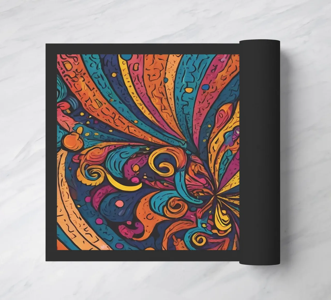 Psychedelic Pattern doormat by Charnwood Prints