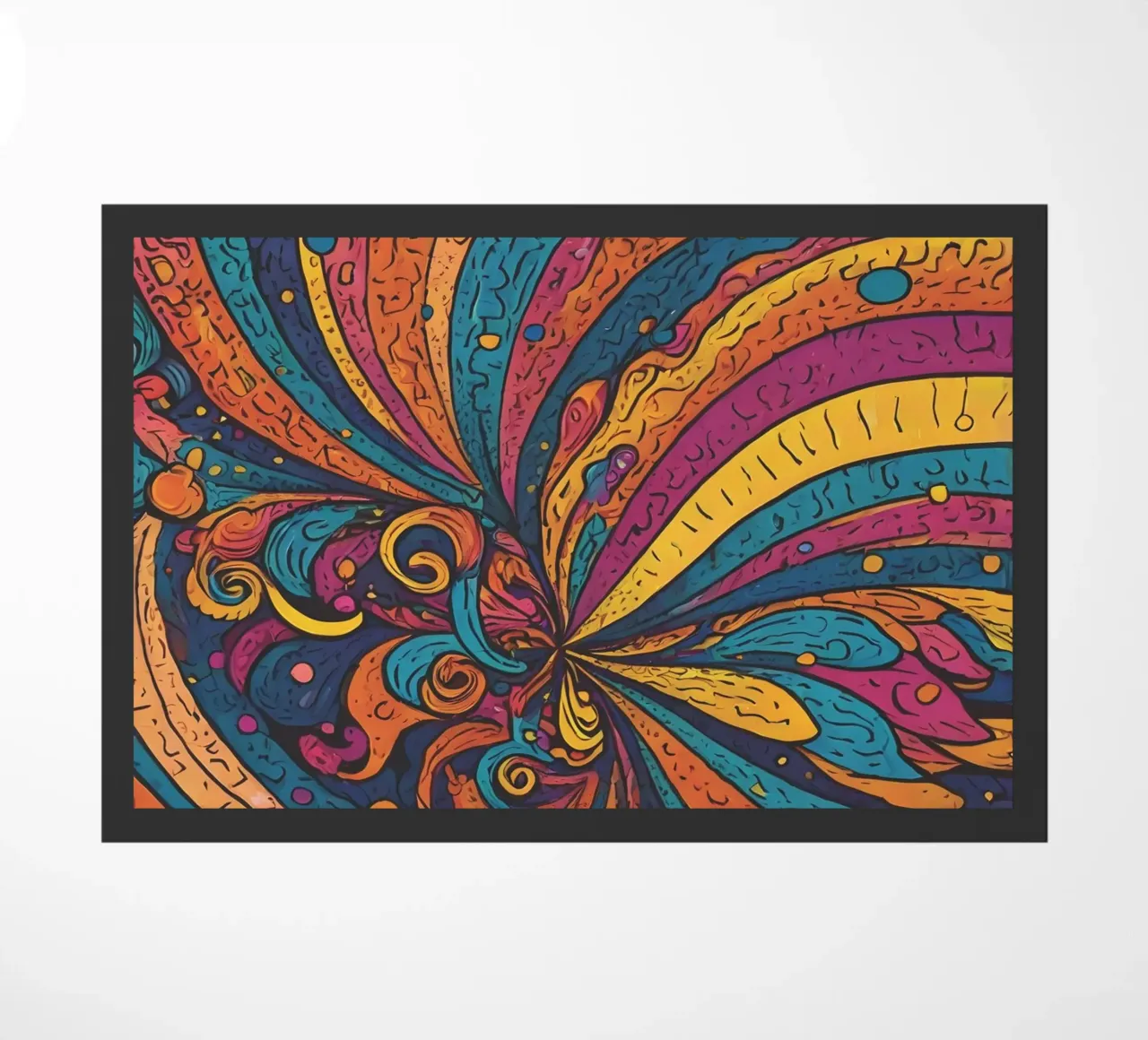Psychedelic Pattern doormat by Charnwood Prints