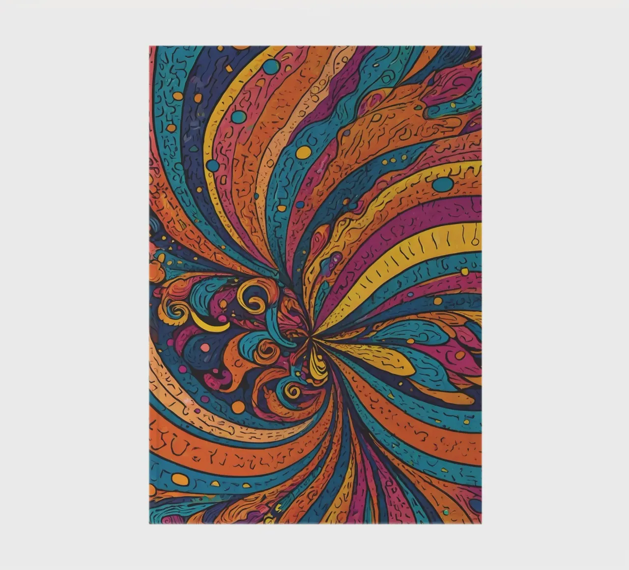 Psychedelic Pattern notebook by Charnwood Prints