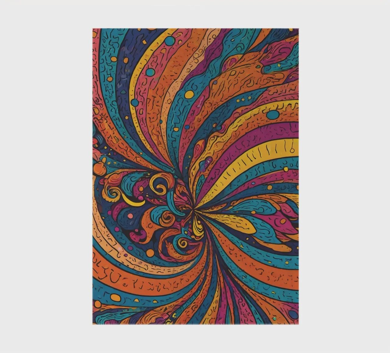 Psychedelic Pattern notebook by Charnwood Prints