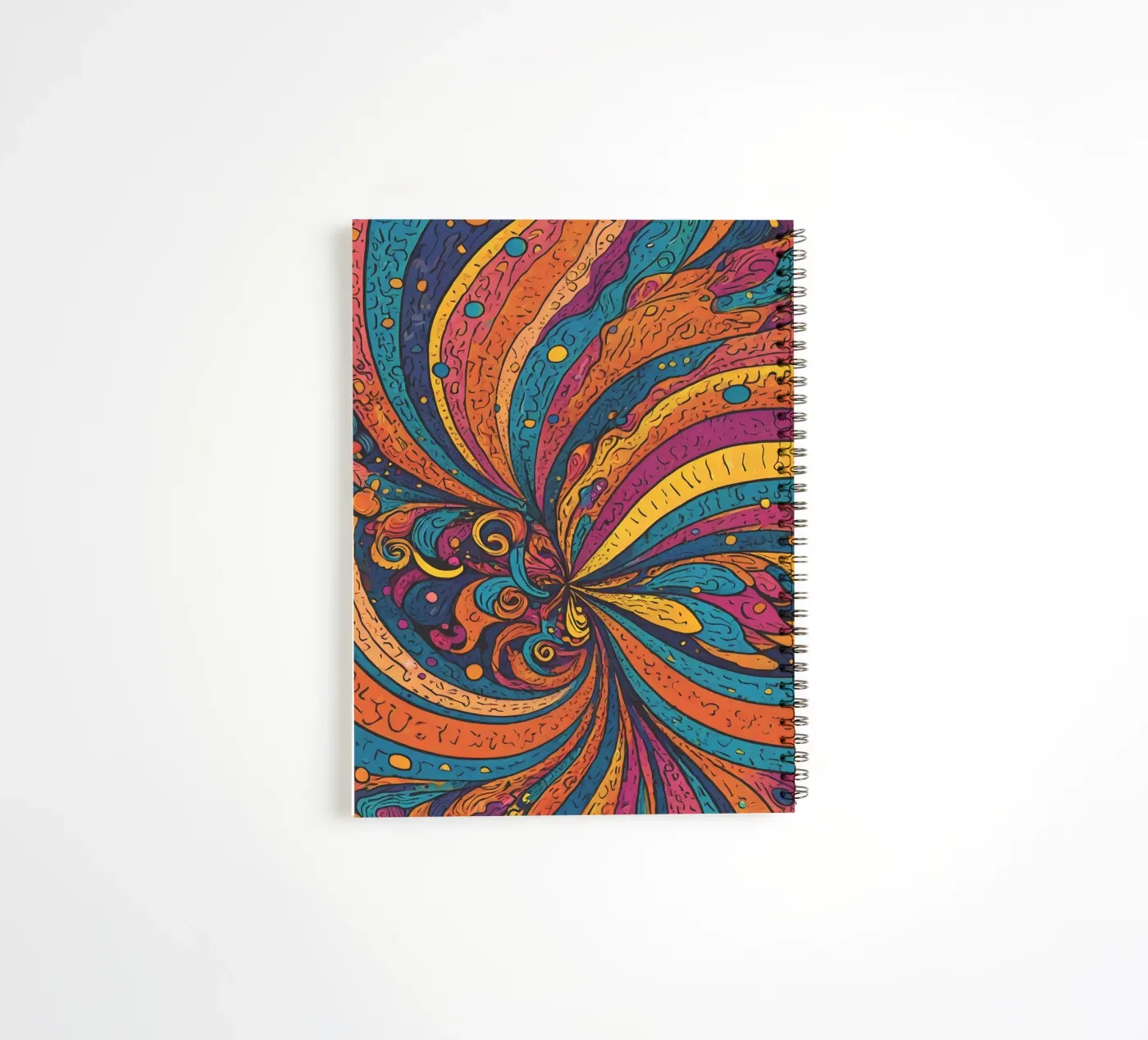 Psychedelic Pattern spiral notebook by Charnwood Prints