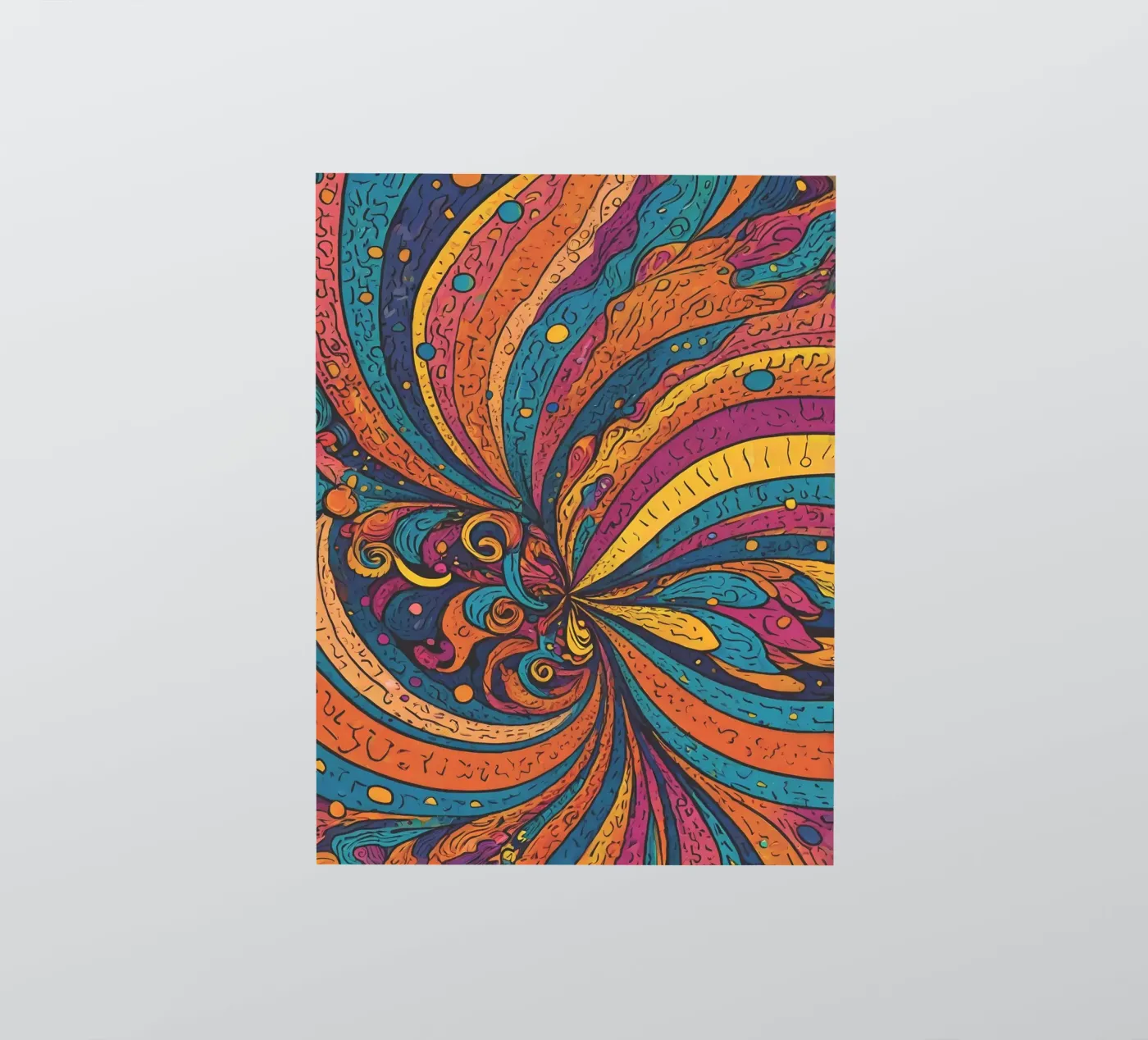 Psychedelic Pattern sticker van Charnwood Prints
