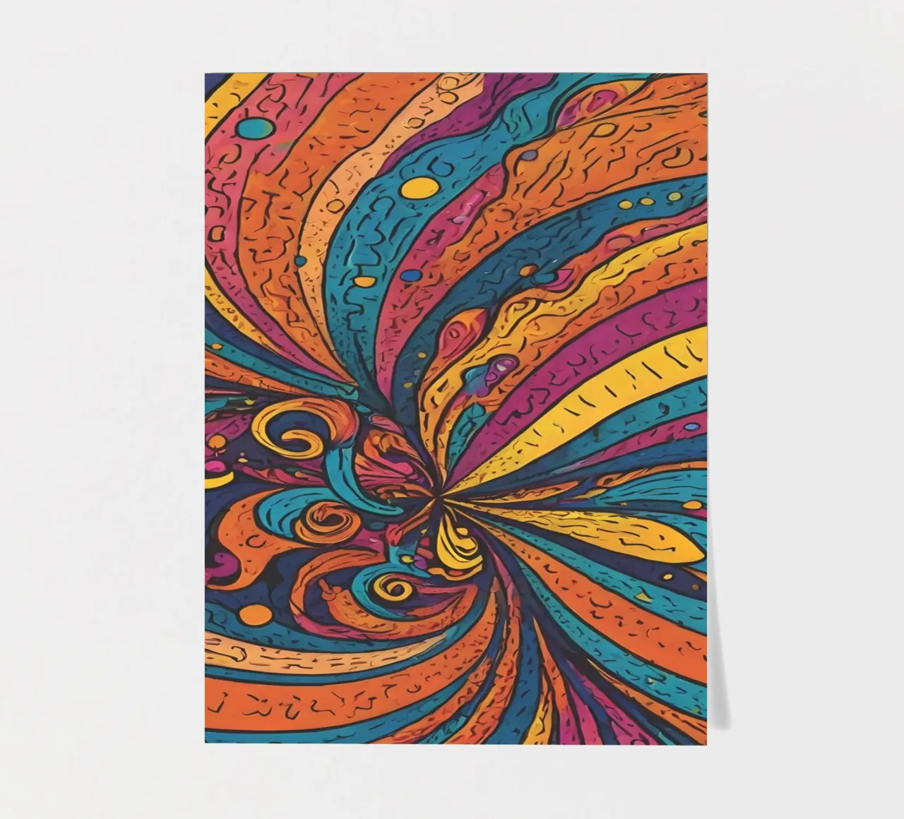 Psychedelic Pattern sticker sheet by Charnwood Prints