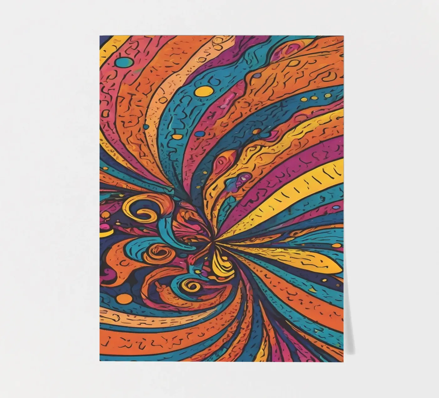 Psychedelic Pattern sticker sheet by Charnwood Prints