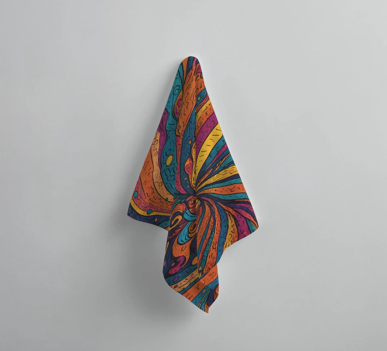 Psychedelic Pattern towel by Charnwood Prints