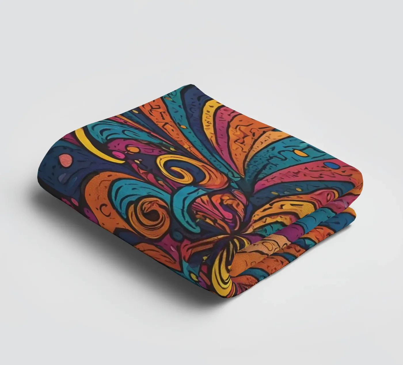 Psychedelisch patroon badhanddoek van Charnwood Prints