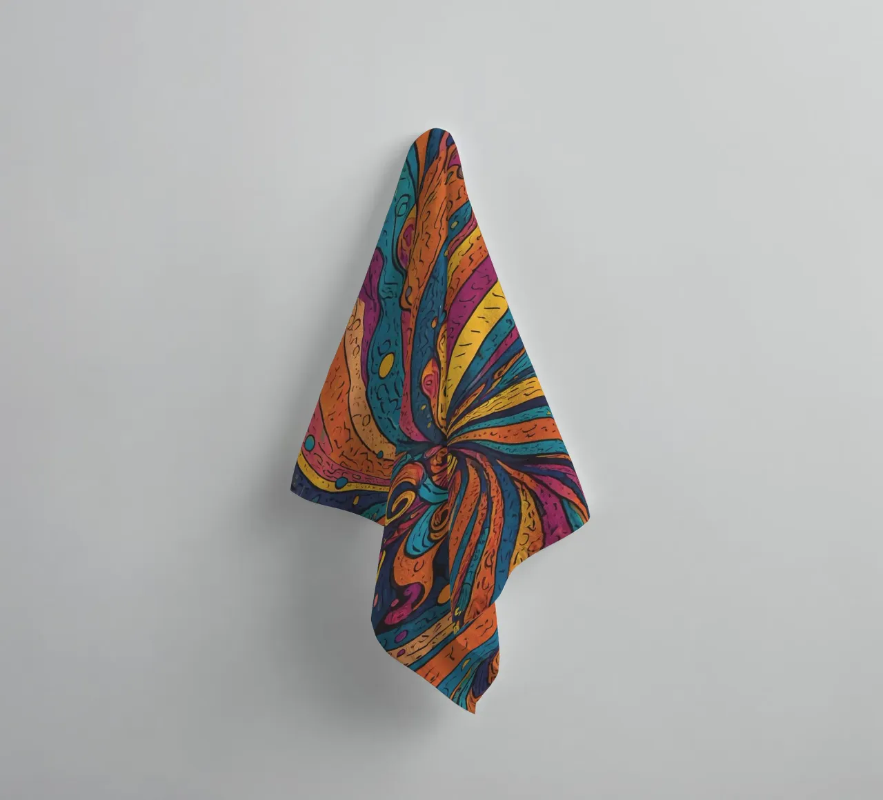 Psychedelic Pattern towel by Charnwood Prints