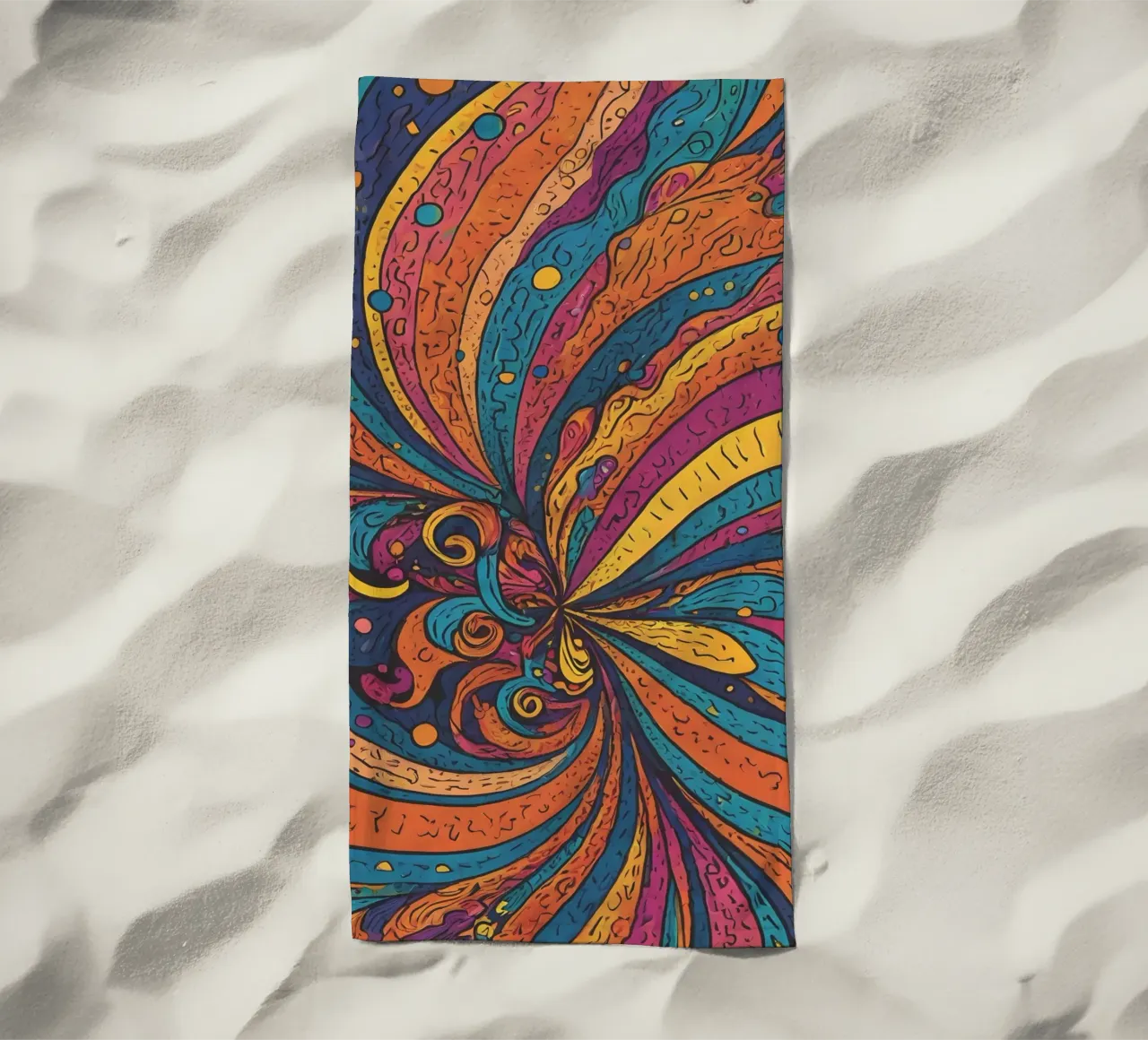 Psychedelic Pattern beach towel by Charnwood Prints