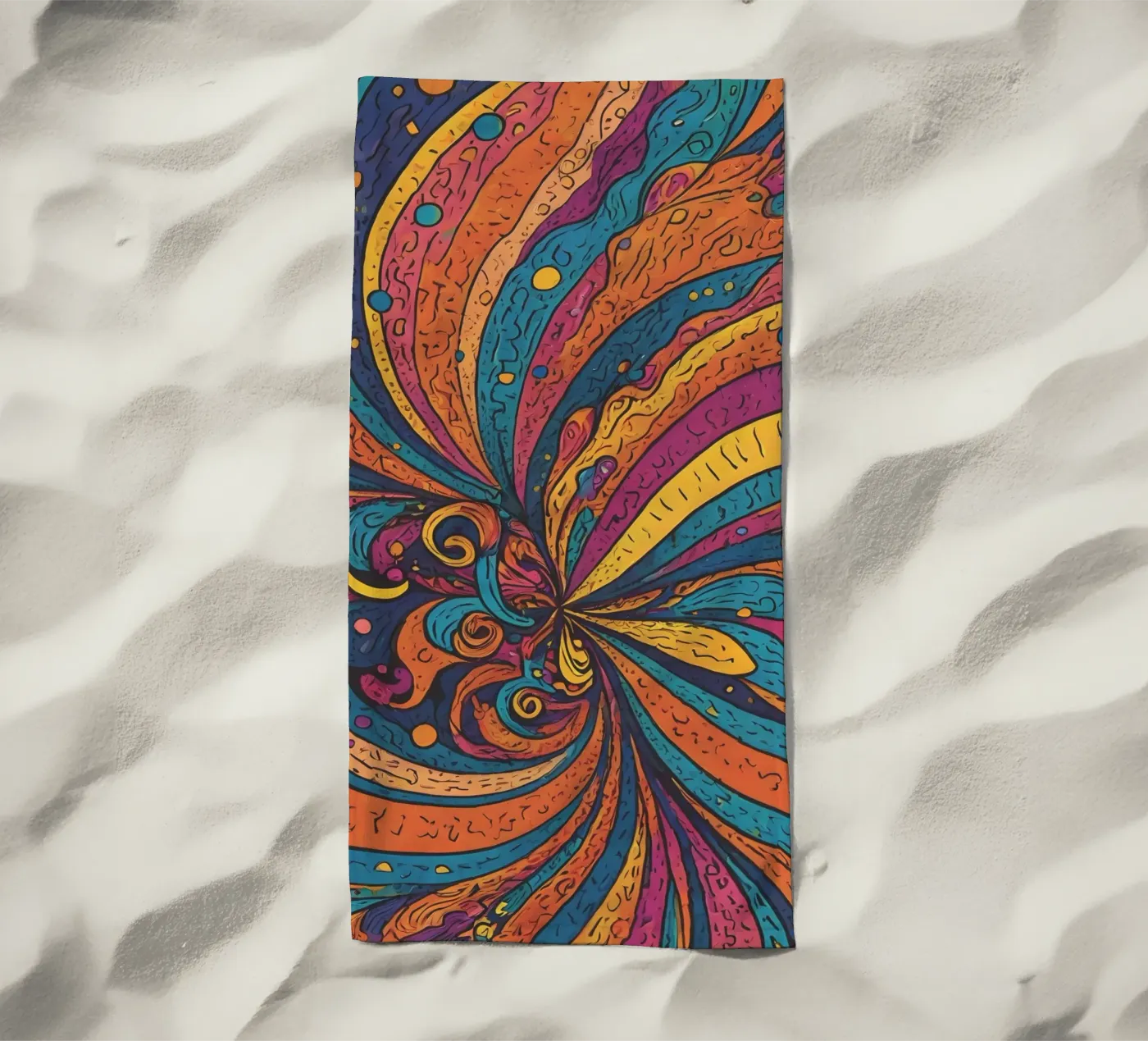 Psychedelisches Muster Strandtuch von Charnwood Prints