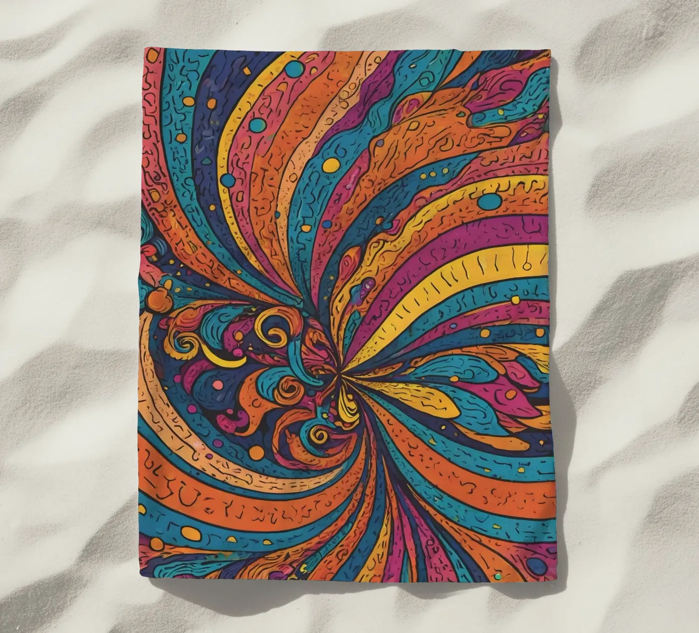 Psychedelisches Muster Strandtuch von Charnwood Prints