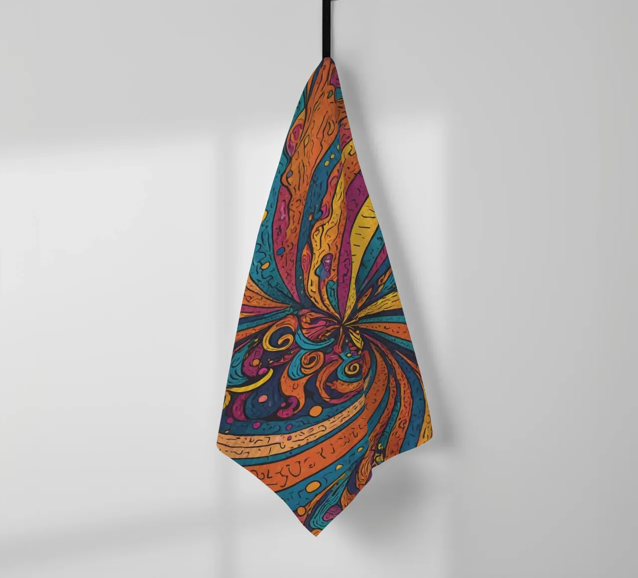 Psychedelic Pattern tea towel by Charnwood Prints