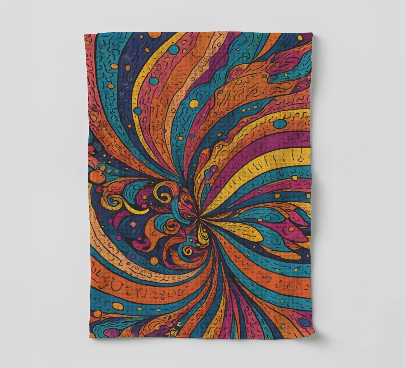 Psychedelic Pattern Geschirrtuch von Charnwood Prints