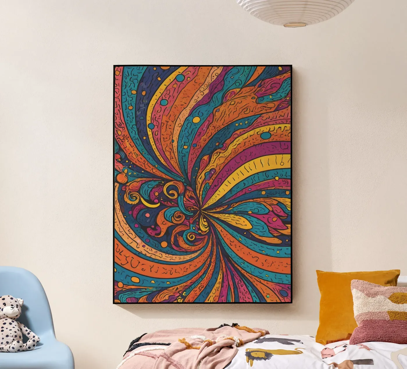 Motivo psichedelico plexiglass da Charnwood Prints