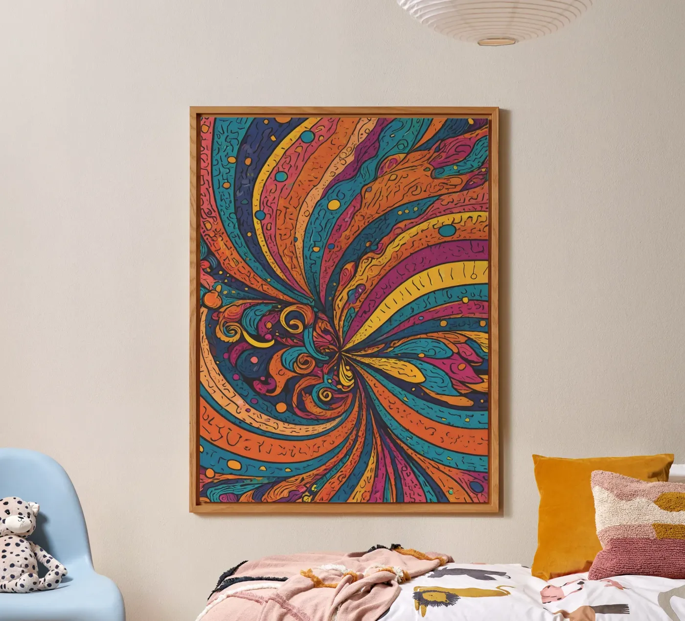 Motif psychédélique panneau forex de Charnwood Prints