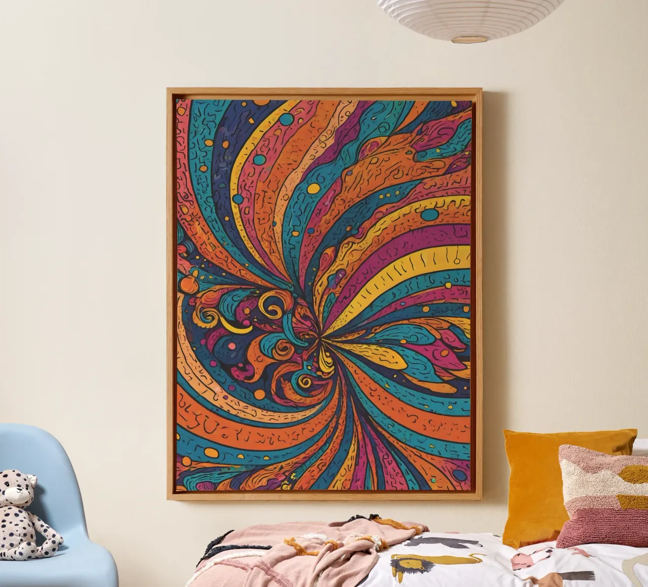 Psychedelic Pattern canvas by Charnwood Prints