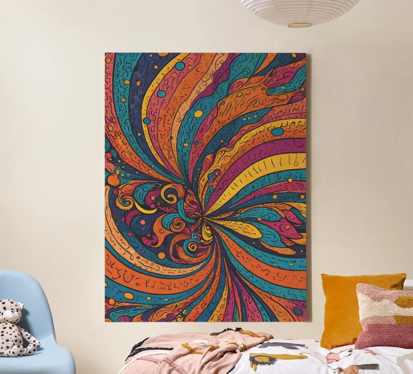 Psychedelic Pattern canvas by Charnwood Prints