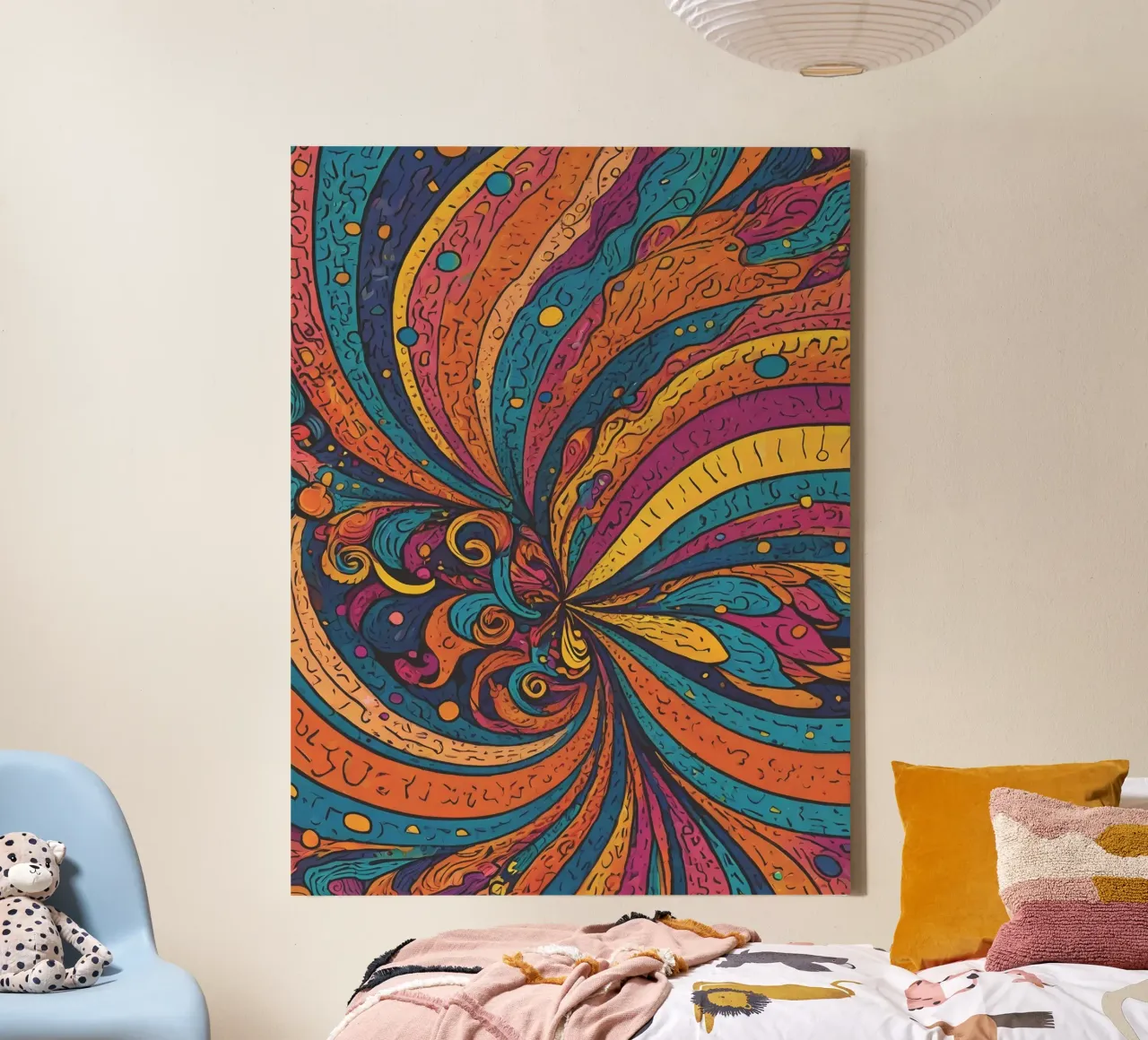 Psychedelic Pattern canvas by Charnwood Prints