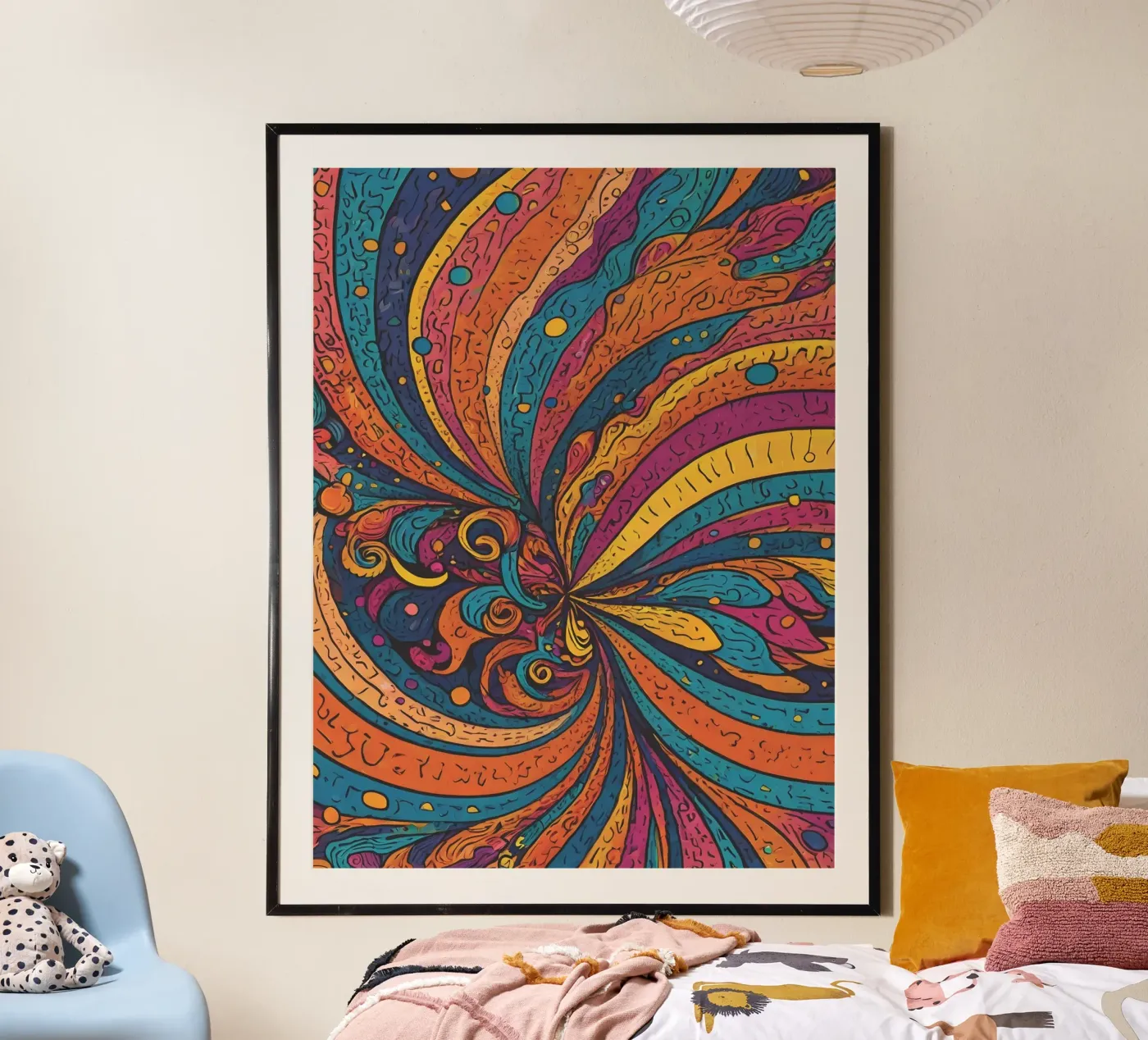 Psychedelic Pattern hahnemühle van Charnwood Prints