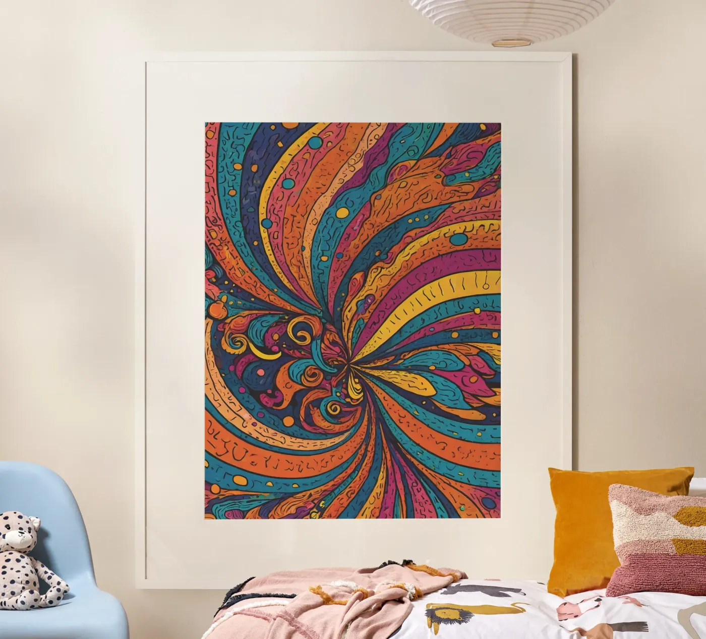 Psychedelic Pattern hahnemühle van Charnwood Prints