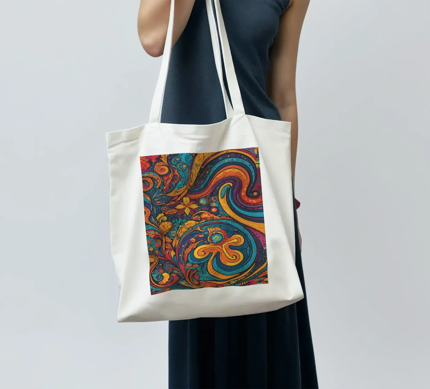 Psychedelic Pattern borsa in juta da Charnwood Prints