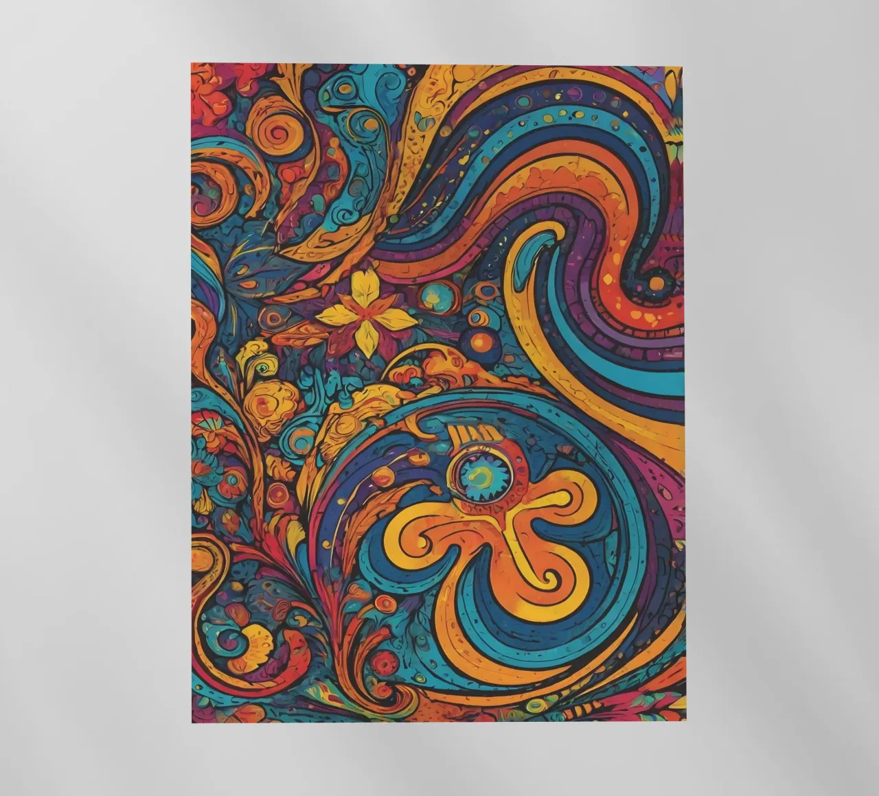 Psychedelic Pattern backlit folie van Charnwood Prints