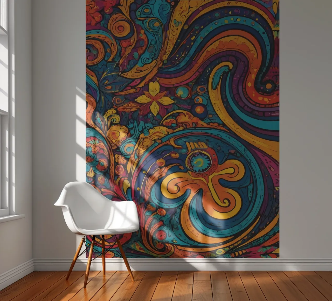 Psychedelisch patroon fotobehang van Charnwood Prints