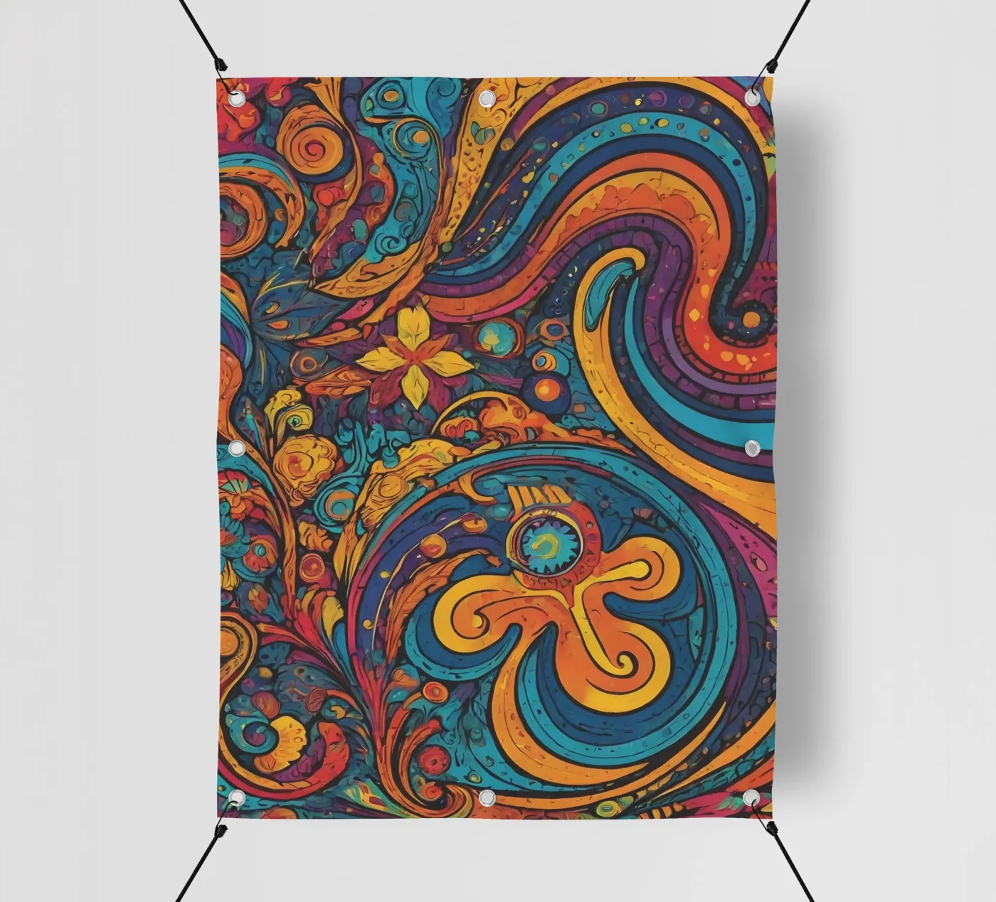 Motivo psichedelico telo in pvc da Charnwood Prints