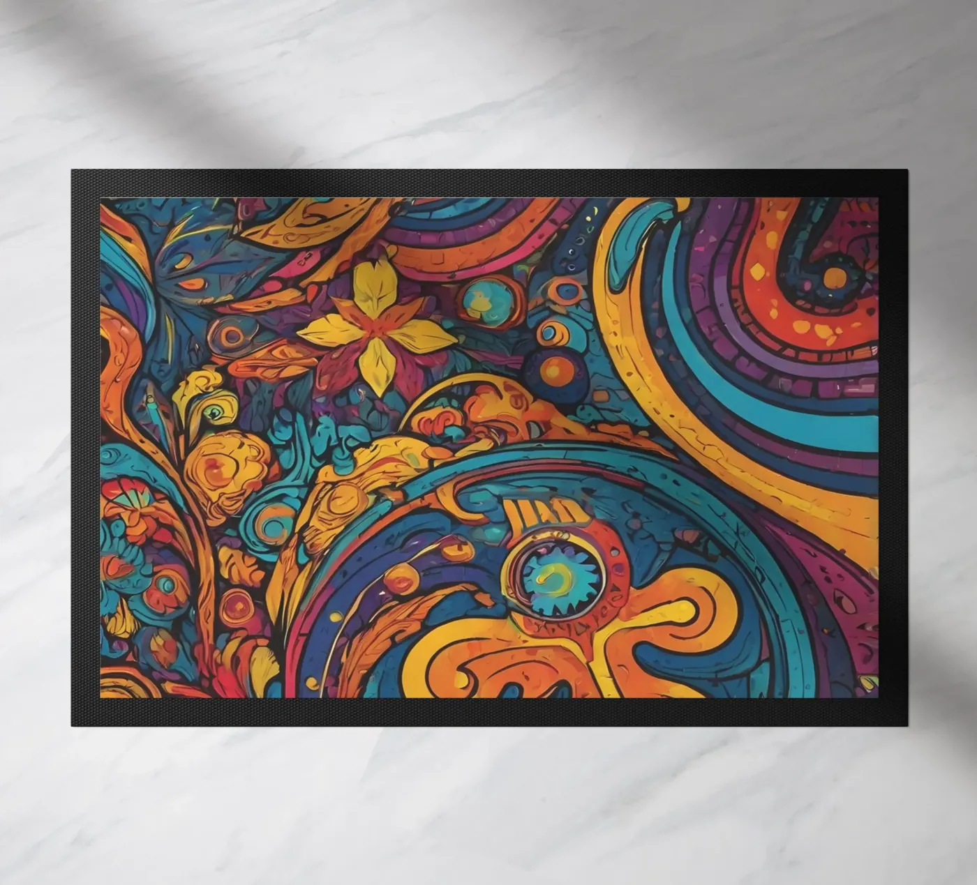 Psychedelic Pattern doormat by Charnwood Prints