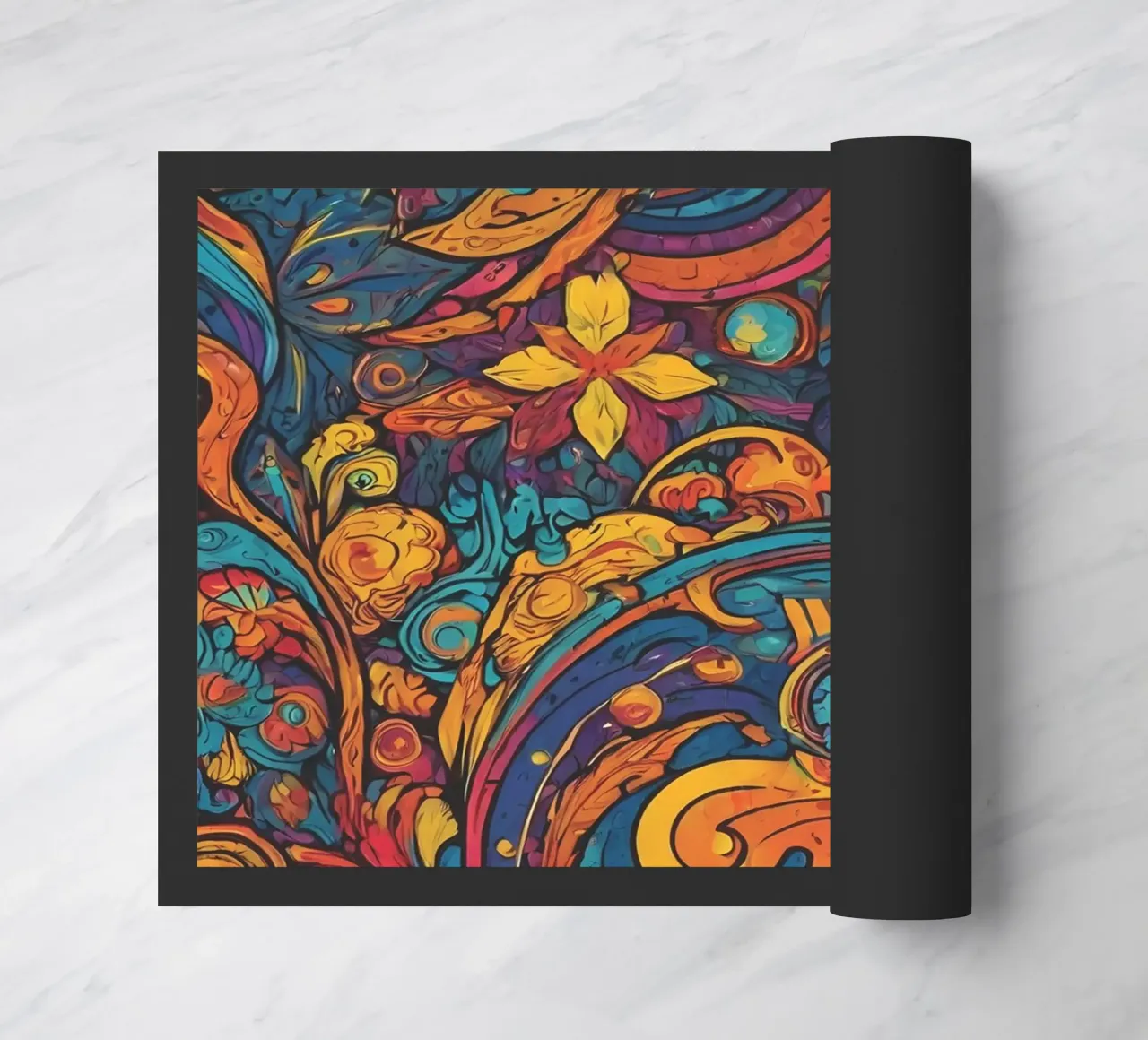 Psychedelic Pattern doormat by Charnwood Prints