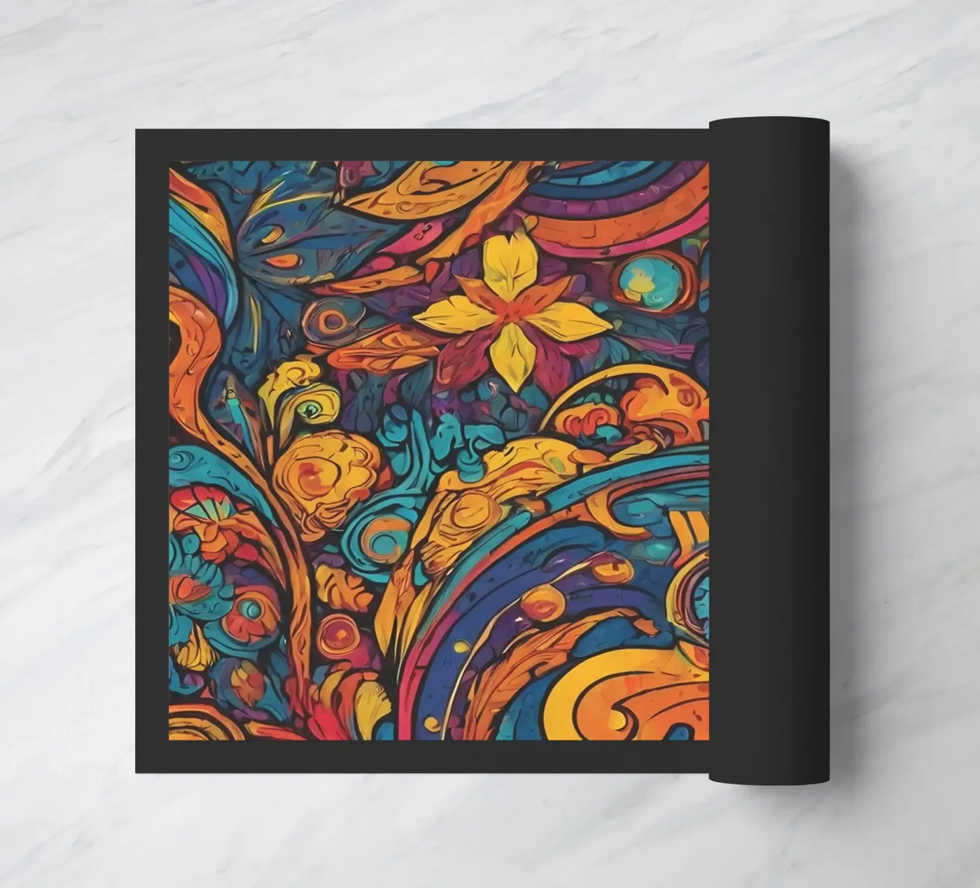 Psychedelic Pattern doormat by Charnwood Prints