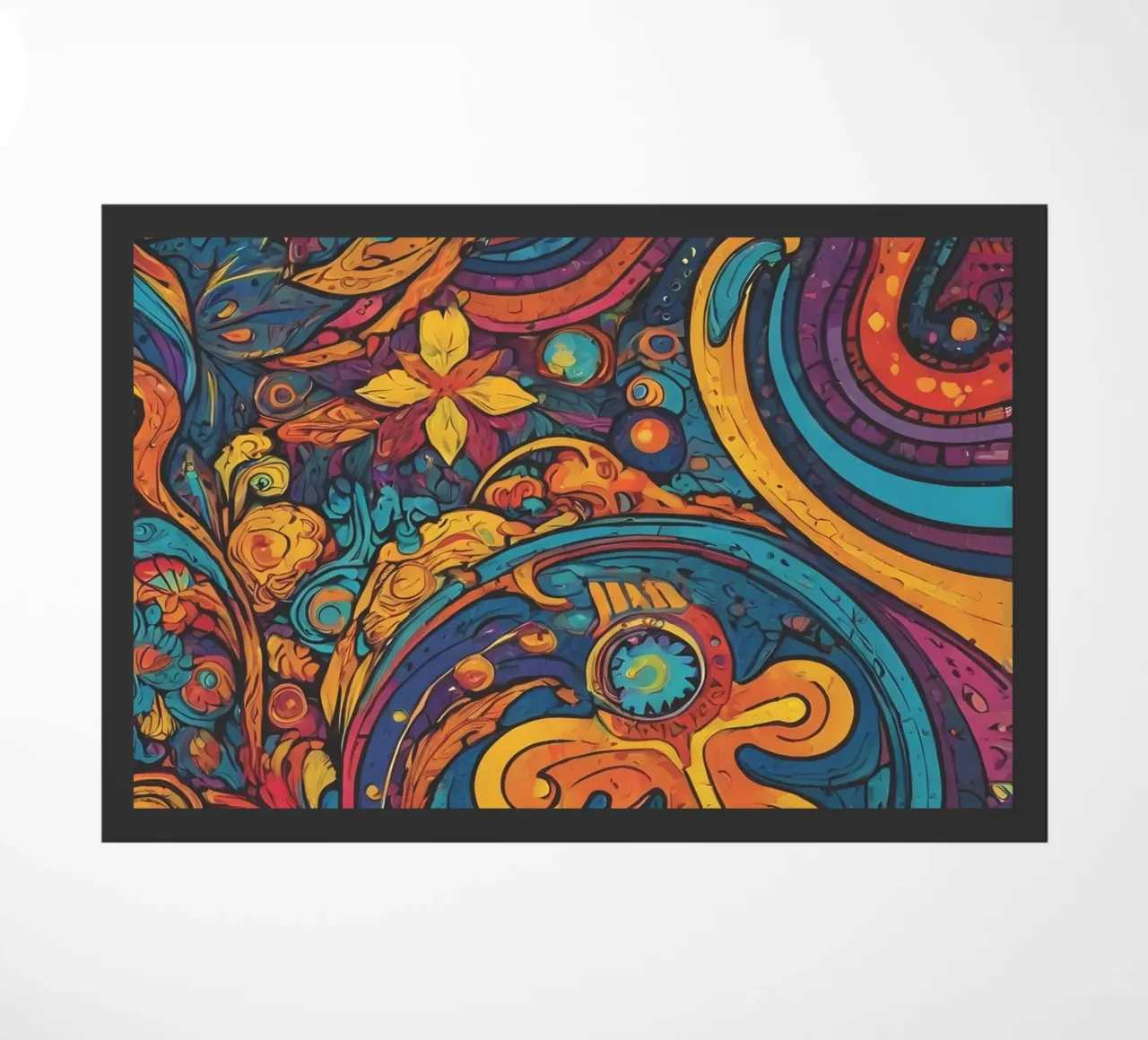 Psychedelic Pattern doormat by Charnwood Prints