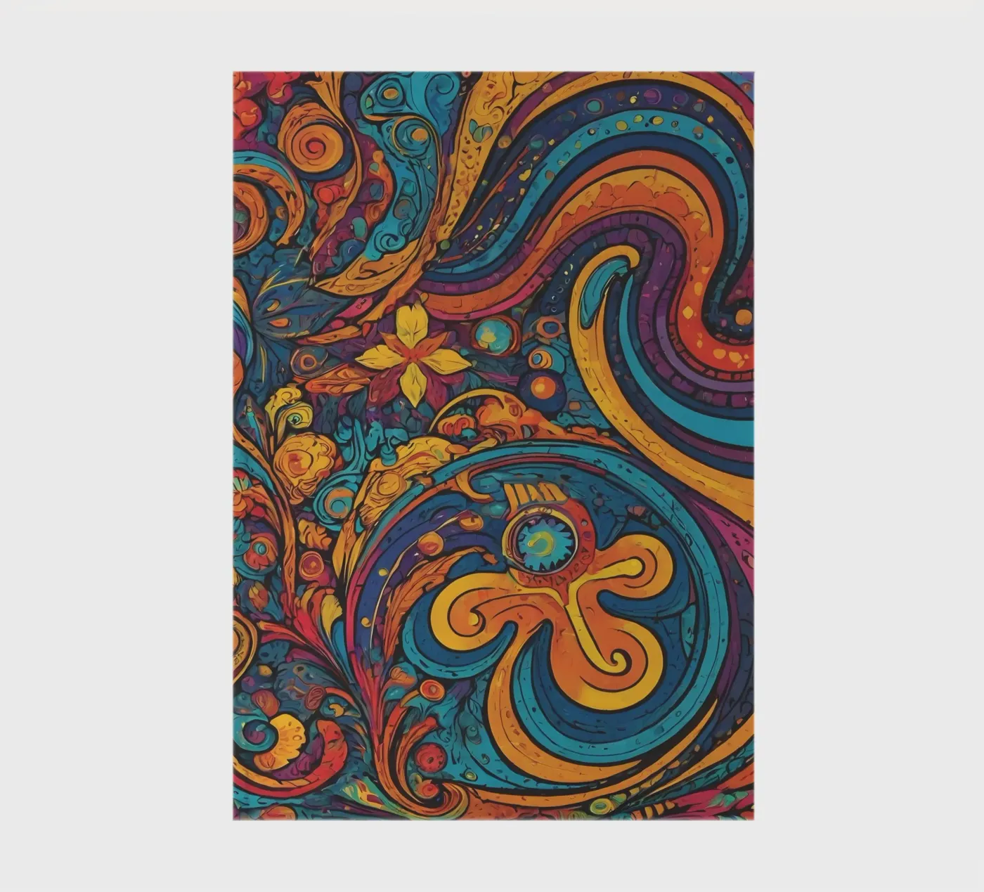 Psychedelic Pattern notebook by Charnwood Prints