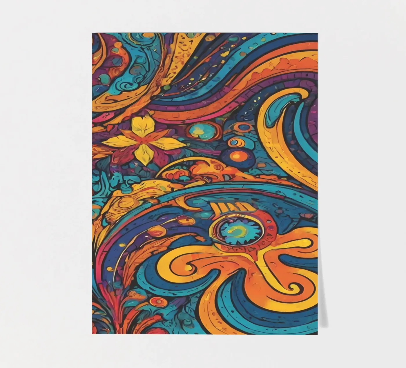 Psychedelic Pattern sticker sheet by Charnwood Prints
