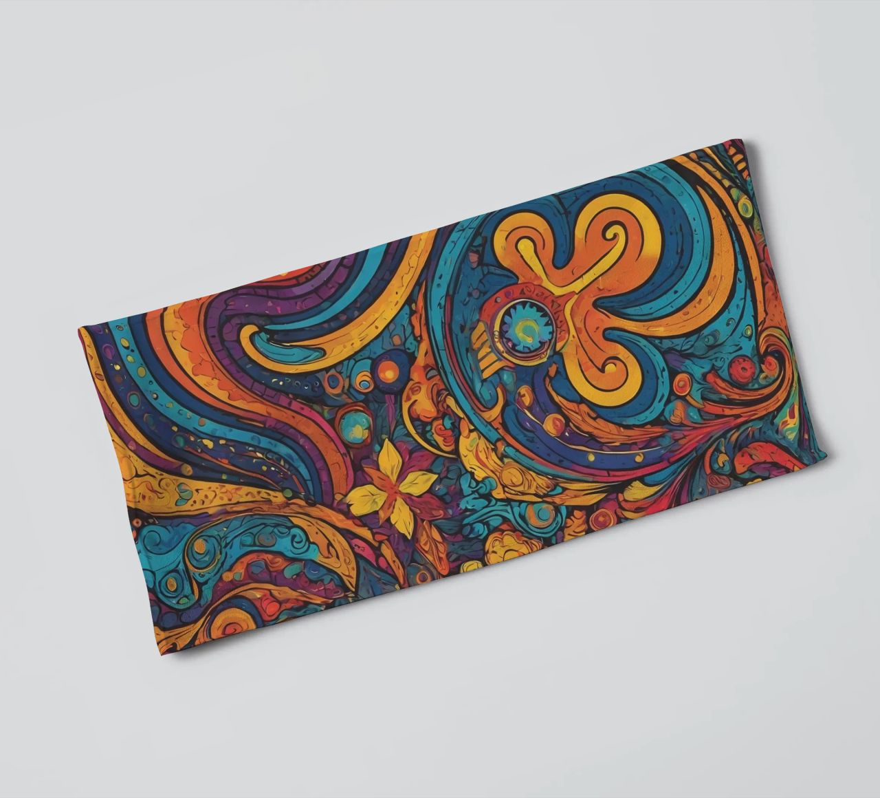 Psychedelic Pattern towel by Charnwood Prints
