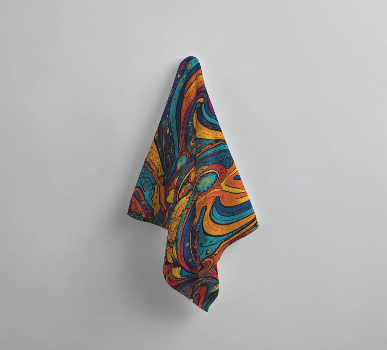 Psychedelic Pattern towel by Charnwood Prints