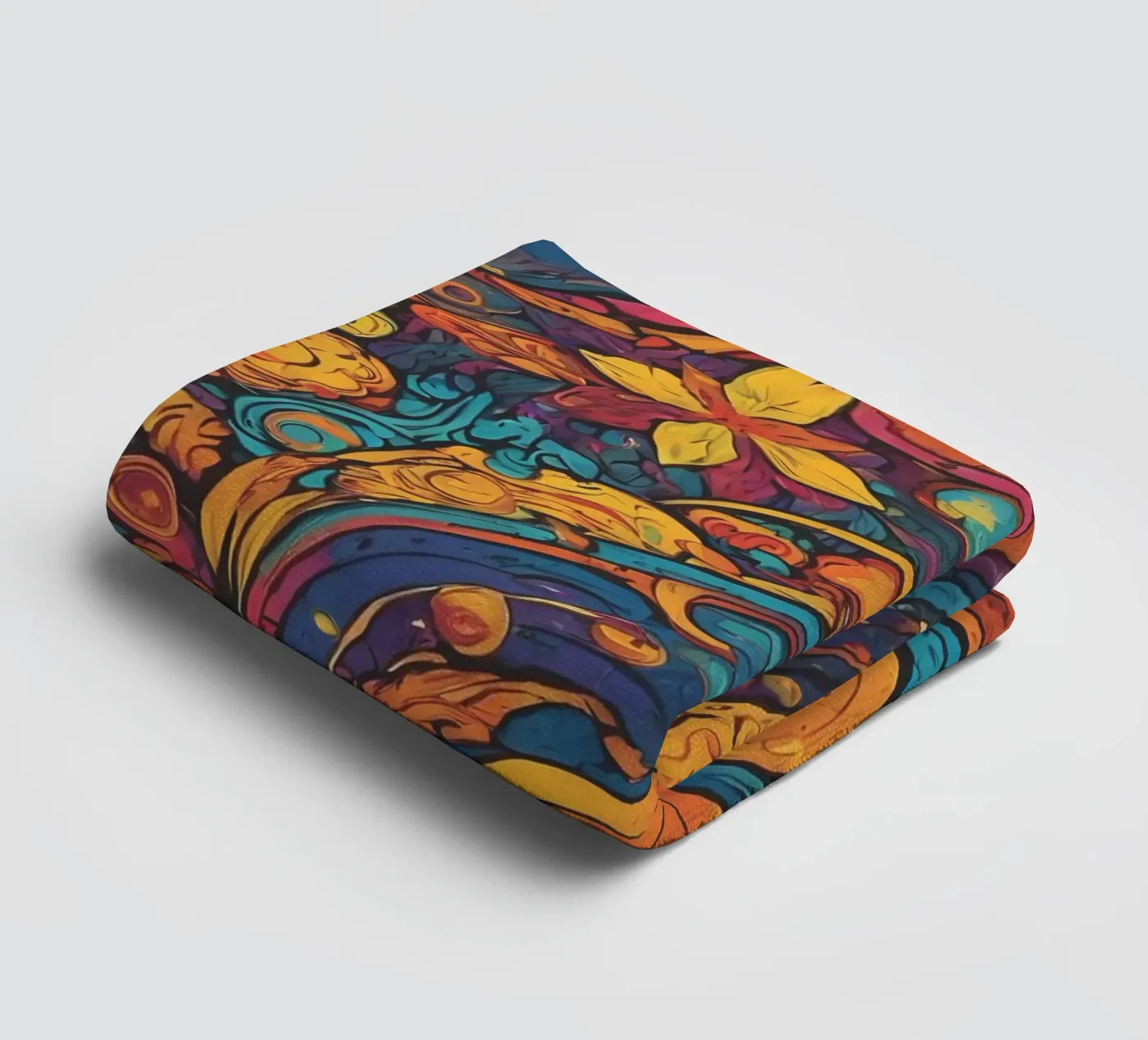 Psychedelic Pattern towel by Charnwood Prints