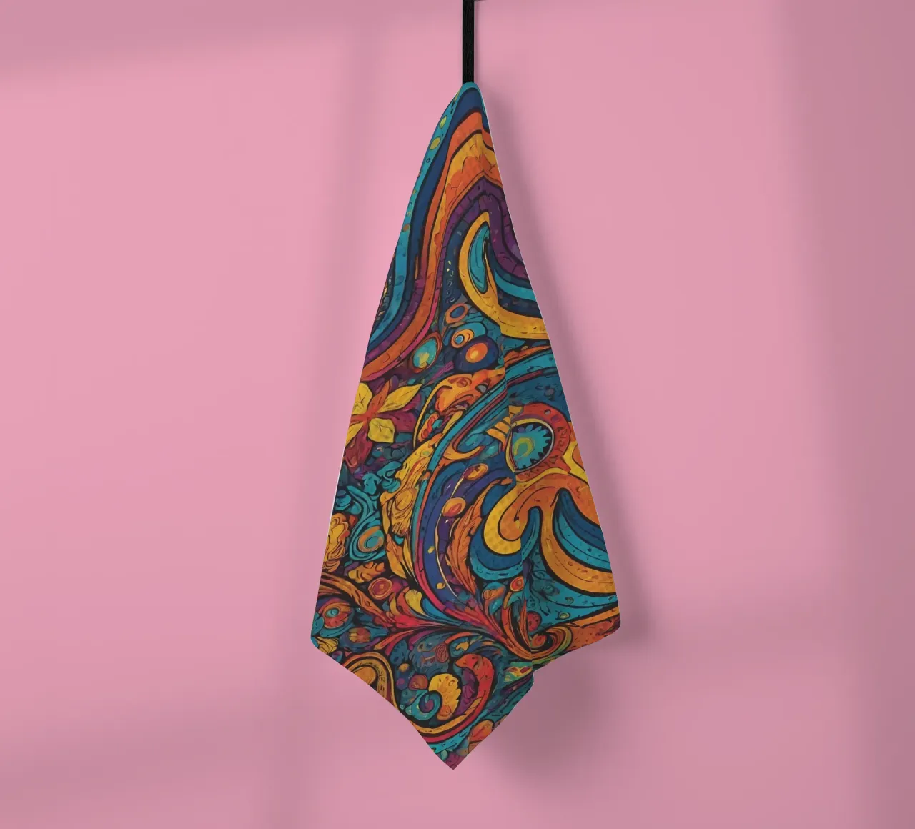 Psychedelic Pattern tea towel by Charnwood Prints