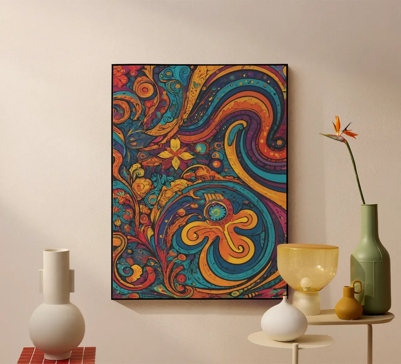 Psychedelic Pattern plexiglass da Charnwood Prints