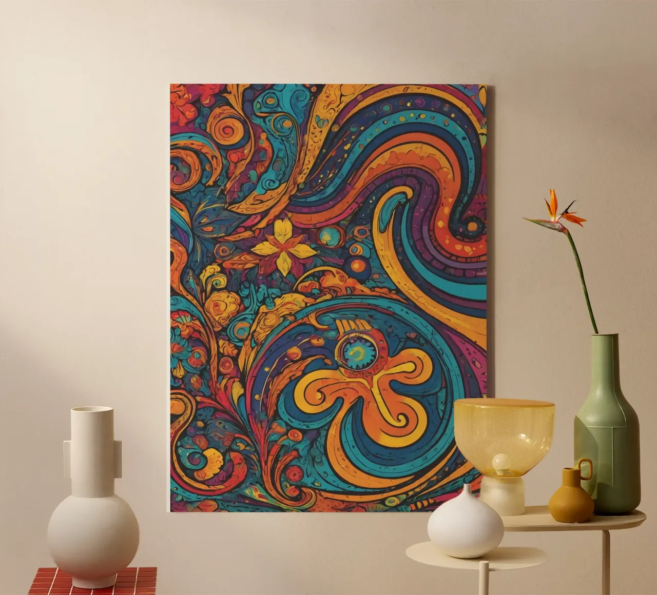 Psychedelic Pattern canvas by Charnwood Prints