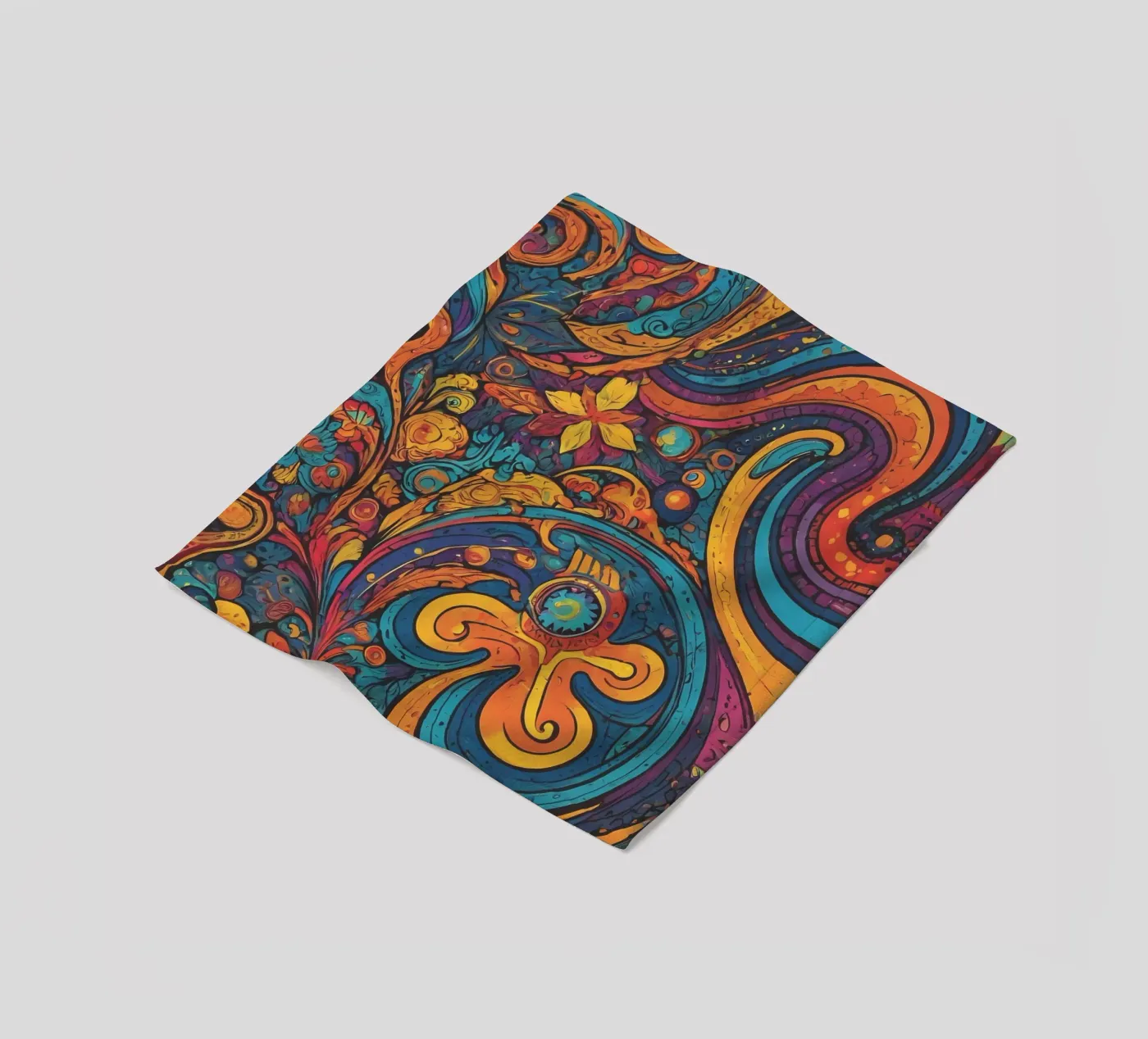 Psychedelic Pattern fleece blanket by Charnwood Prints